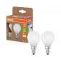 Preview: 2er OSRAM E14 LED Lampe Classic matt 2,2W wie 40W warmweißes Licht 2700K - Energy efficiency class A